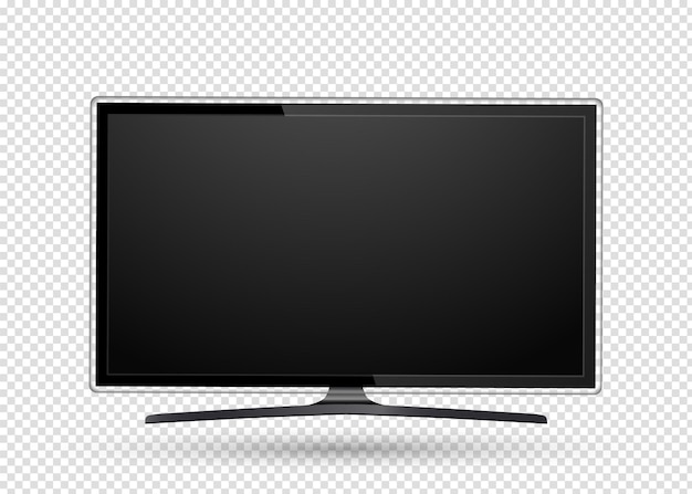 Vector realistic k ultra hd monitor blank tv screen