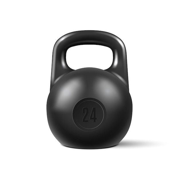 Vettore kettlebell realistico isolato su sfondo bianco illustrazione vettoriale