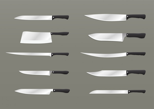 Realistic knives set