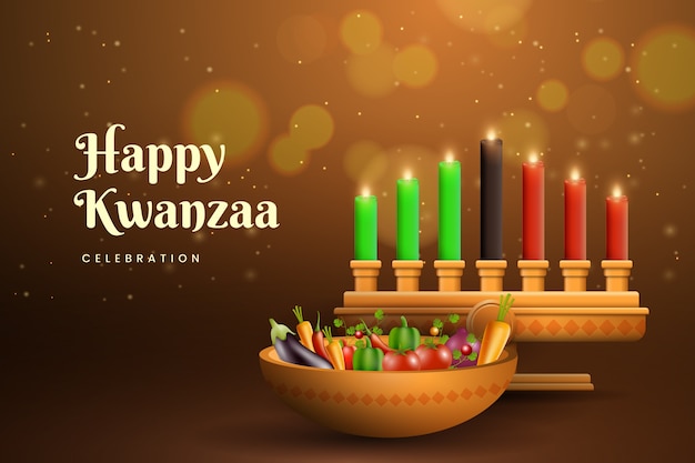 Vector realistic kwanzaa background