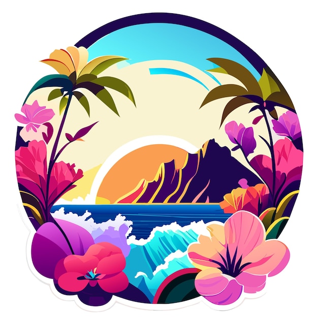 Vector realistic labels collection for the summertime season