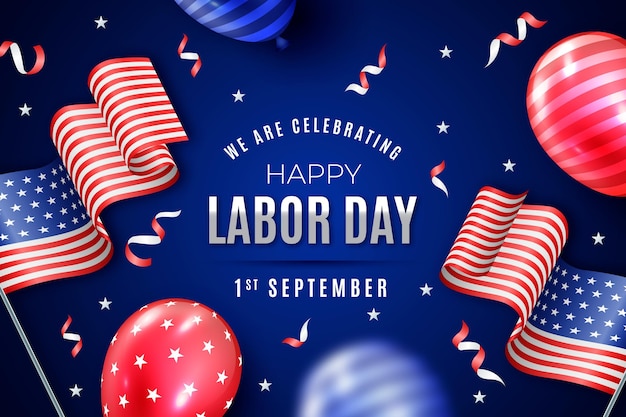 Realistic labor day background