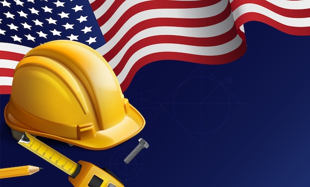 Realistic labor day holiday background