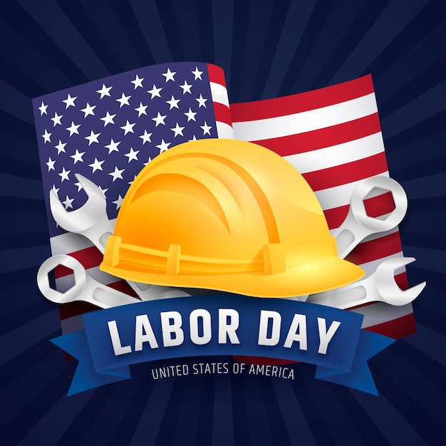 Vector realistic labor day illustration