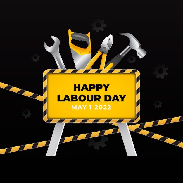 Vector realistic labour day illustration