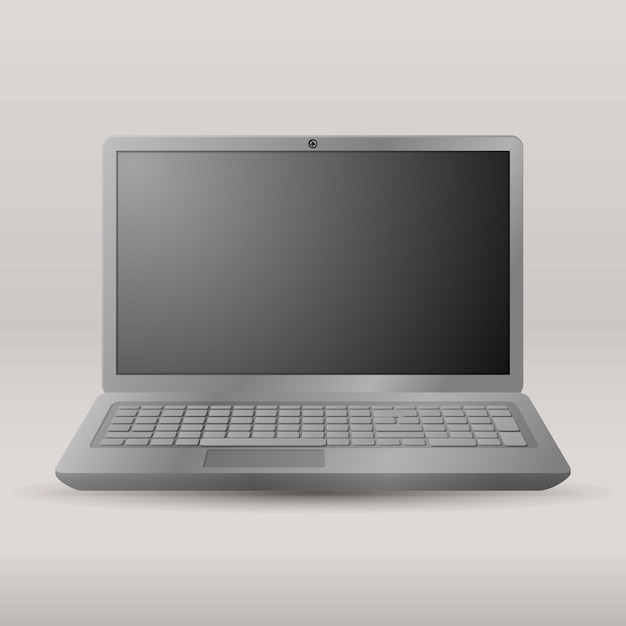 Realistic laptop isolated on transparent