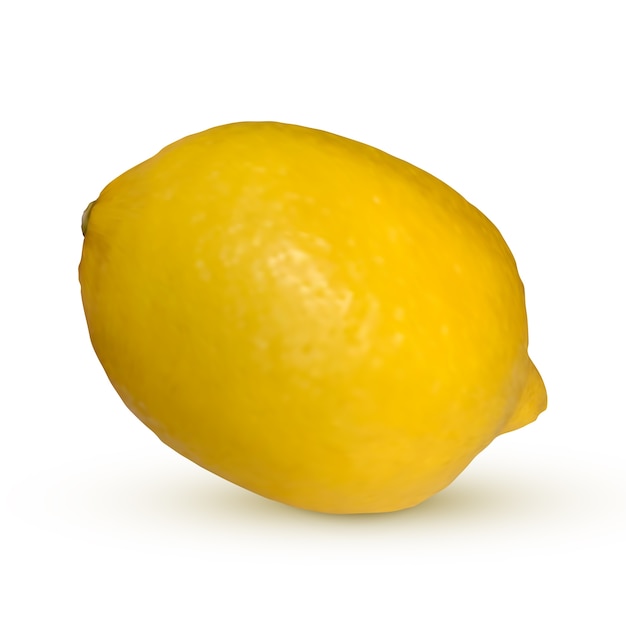 Vector realistic lemon isolated on white background