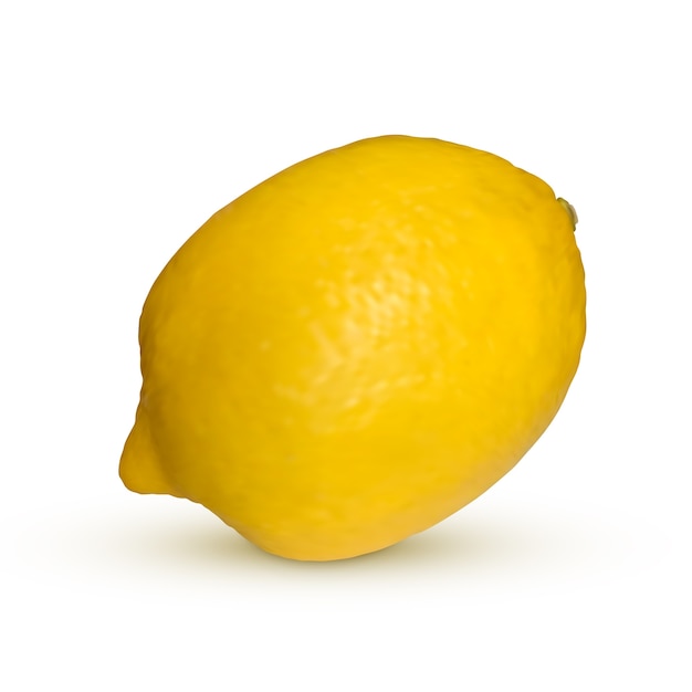 Realistic lemon isolated on white