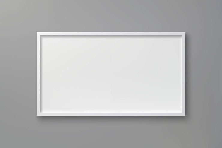 Vector realistic light box template billboard sign frame on wall backg