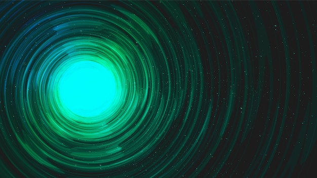 Premium Vector | Realistic light green spiral black hole on galaxy ...