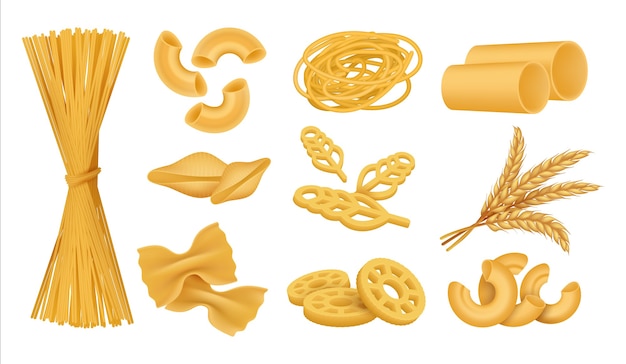 Realistic macaroni illustration