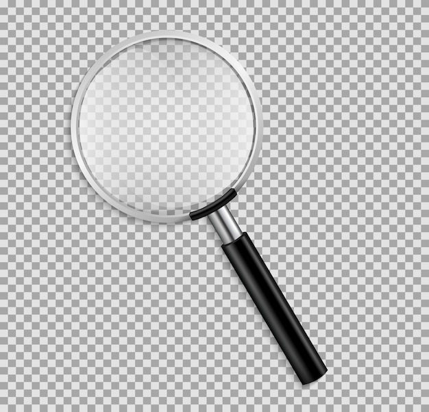 Vector realistic magnifying glass