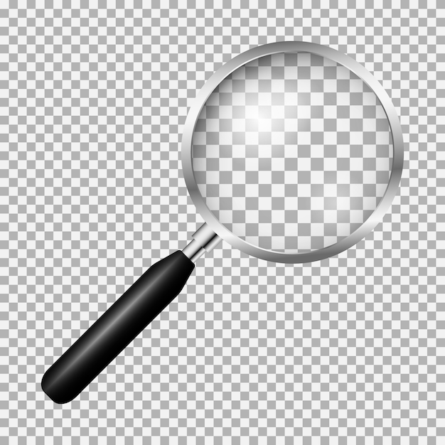 Realistic magnifying glass