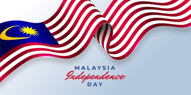 Realistic malaysia day horizontal banner template