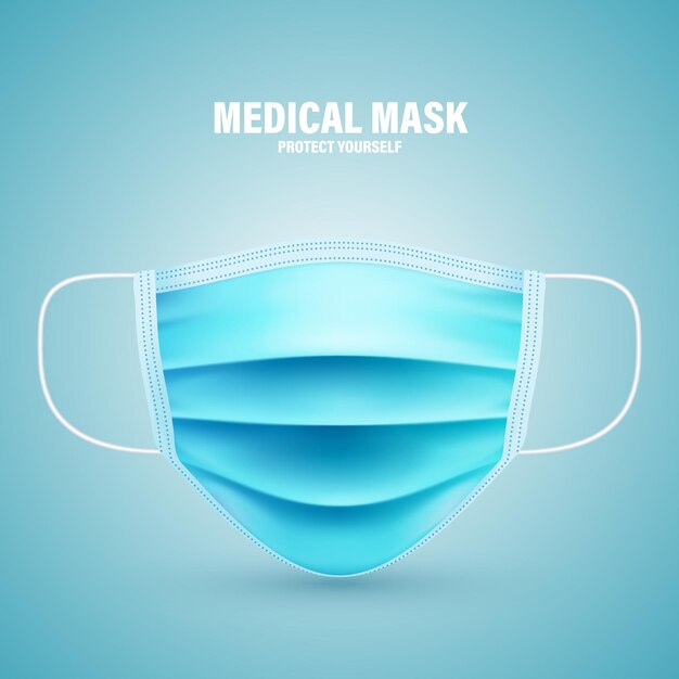 Реалистичная медицинская респираторная маска защитная маска от вирусов и загрязненного воздуха