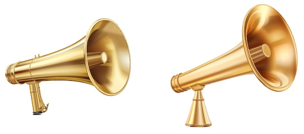 Realistic megaphone promoter trumpet