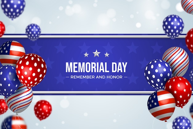 Vector realistic memorial day background