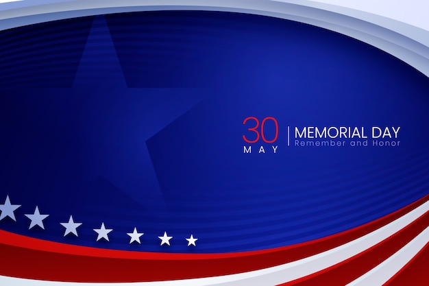 Vector realistic memorial day background