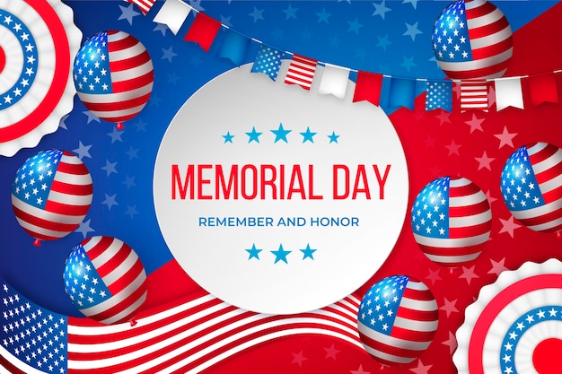 Vector realistic memorial day background