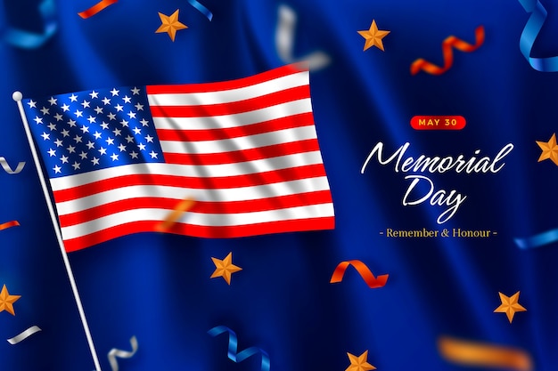 Vector realistic memorial day background