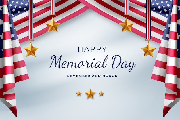 Vector realistic memorial day background