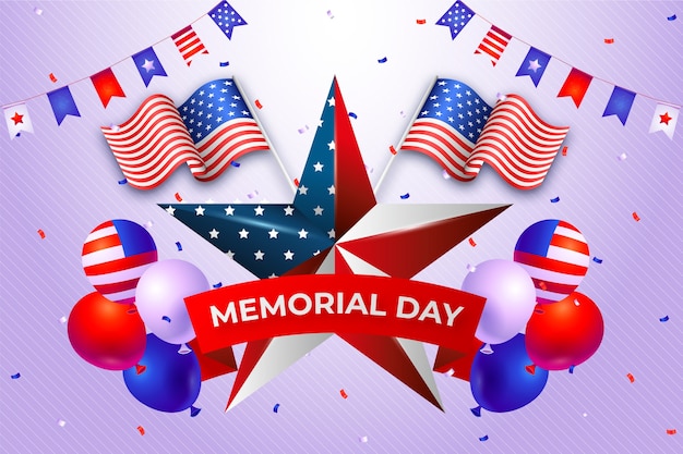 Realistic memorial day background