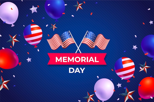 Vector realistic memorial day background