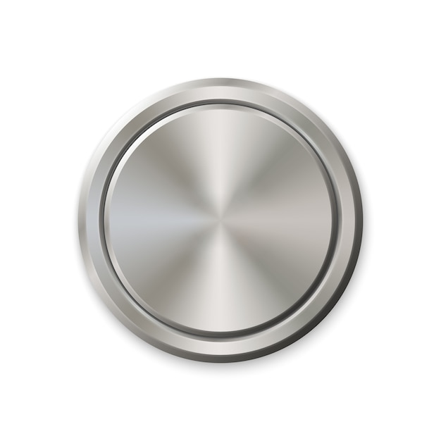 Realistic metal button