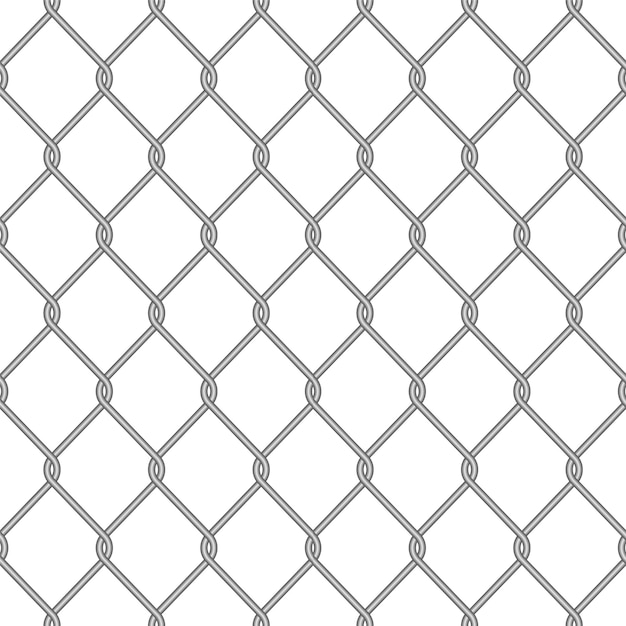 Realistic metal chain link fence