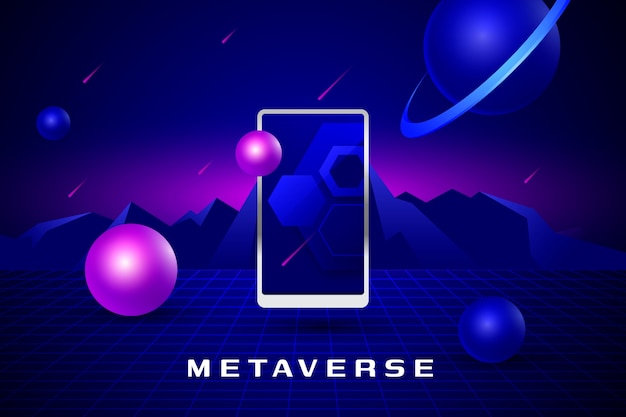 Vector realistic metaverse background