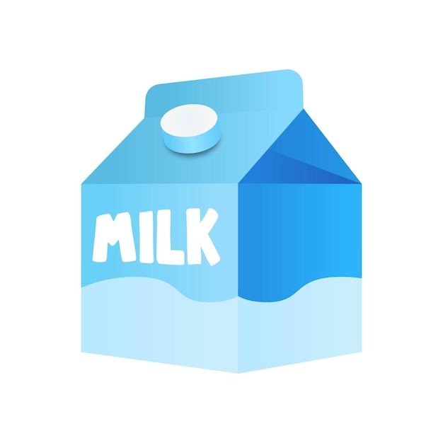 Vector realistic milk boxes isolated