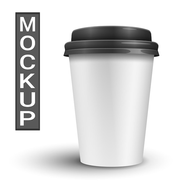 Realistic mockup of a coffee cup