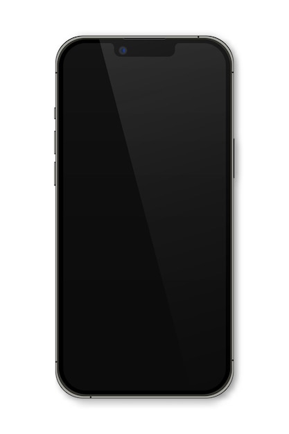 Реалистичная модель смартфона макет смартфона устройство вид спереди 3d мобильный телефон с теневой векторной иллюстрацией