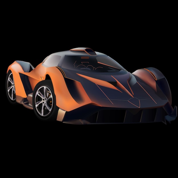 Realistic modern concept car vector