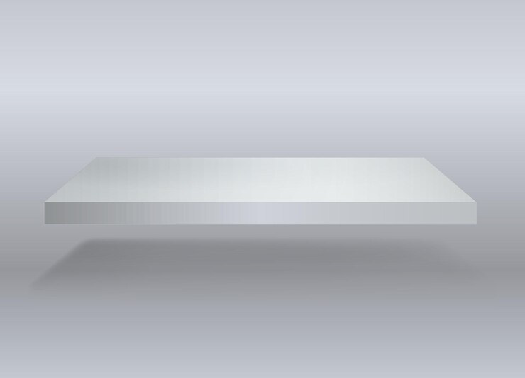 Vector realistic modern design stand 3d effect clean blank shelf02
