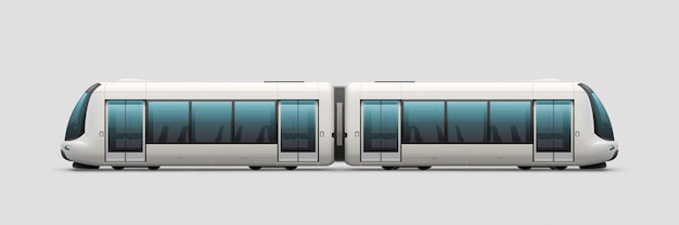 Vector realistic modern electric train