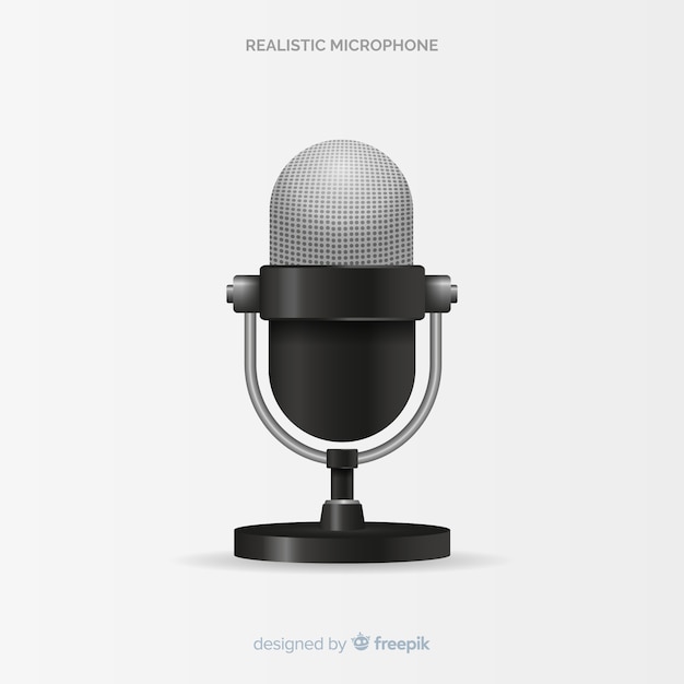 Realistic modern microphone