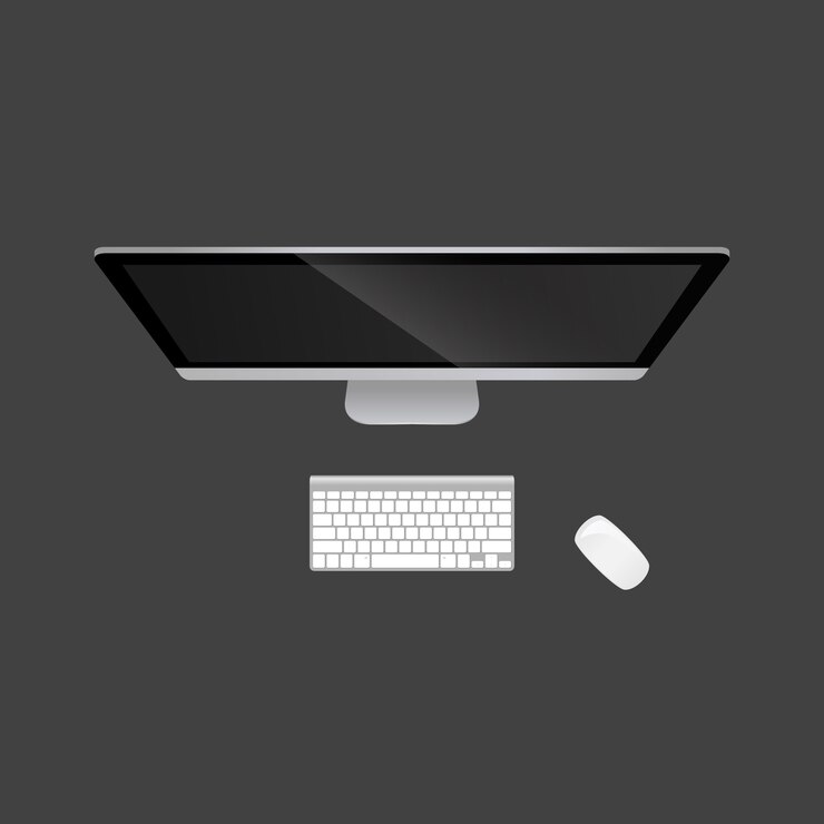 Vector realistic modern personal computer 