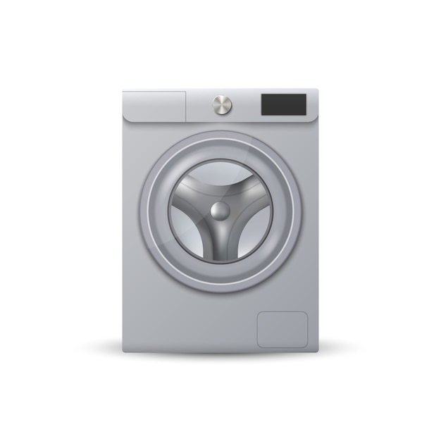 Vector realistic modern washing machine