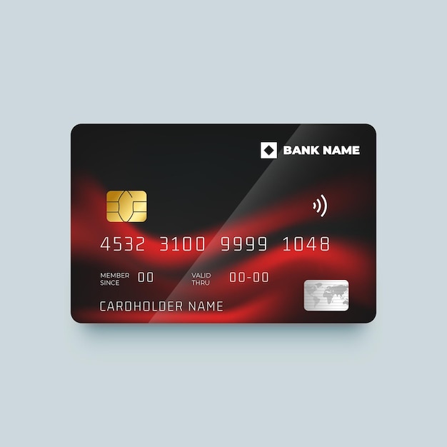 Realistic monochromatic credit card