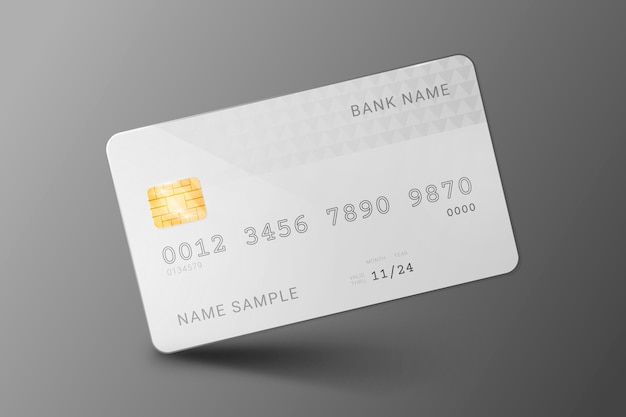 Vector realistic monochromatic credit card