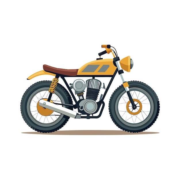 realistic motorcycle vector illustration concept