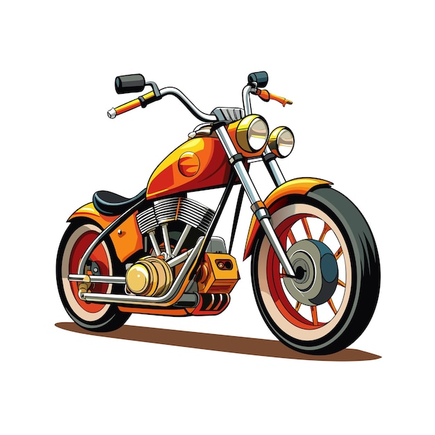 Realistic Motorcycle vector illustration concept