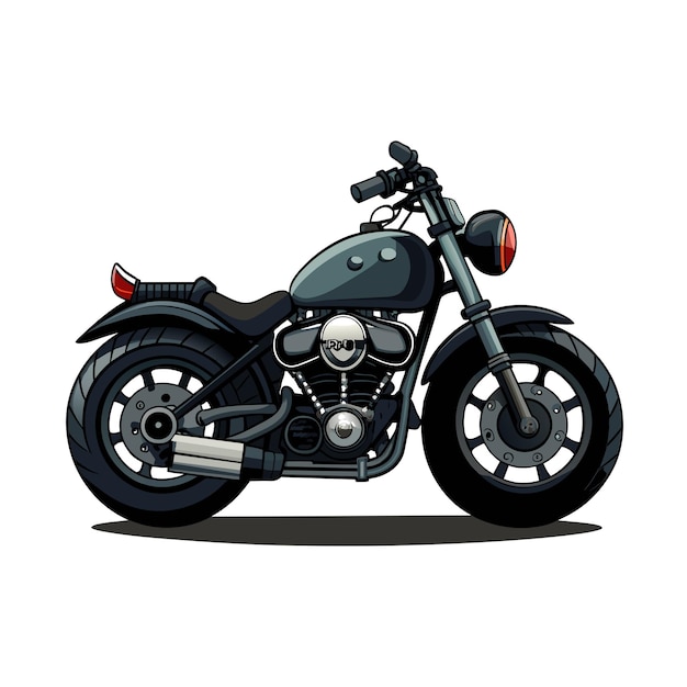 Realistic Motorcycle vector illustration concept