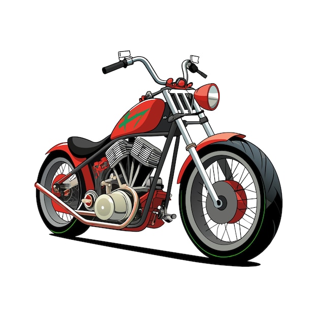 Realistic Motorcycle vector illustration concept