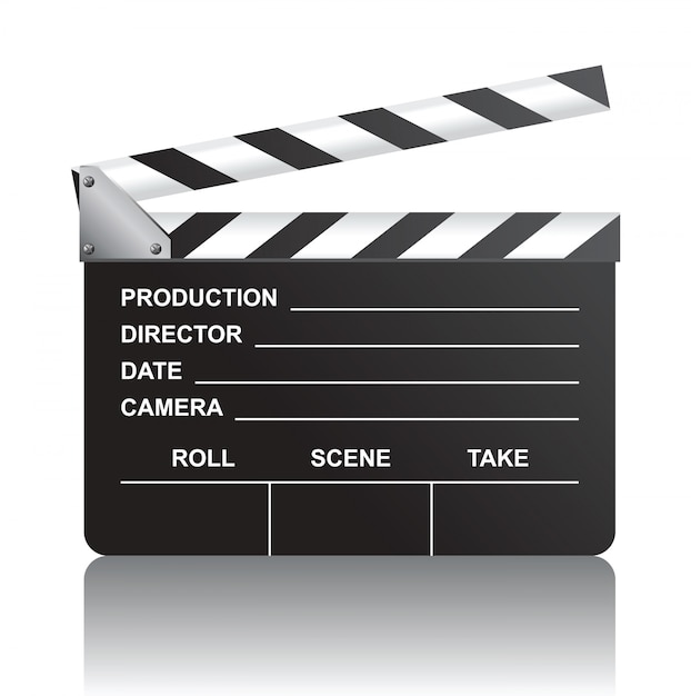 Vector realistic movie clapboard