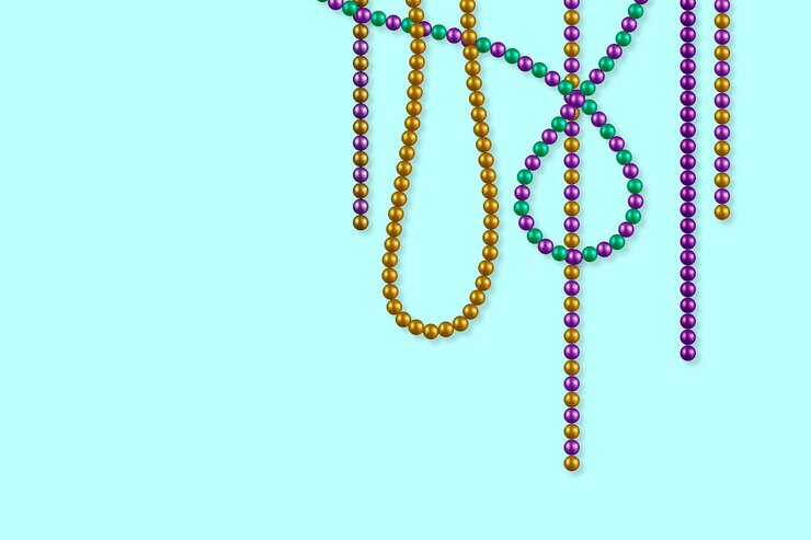 वेक्टर realistic multicolored mardi gras beads