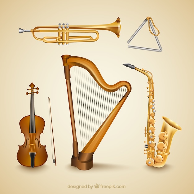 Realistic music instruments