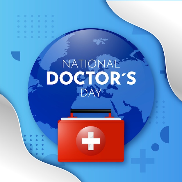 Vector realistic national doctor's day illustration