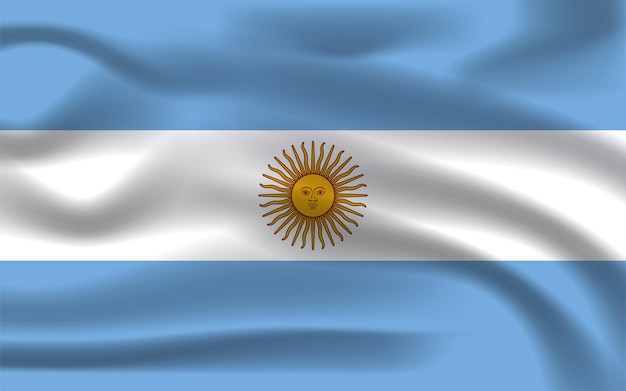 The realistic national flag of argentina